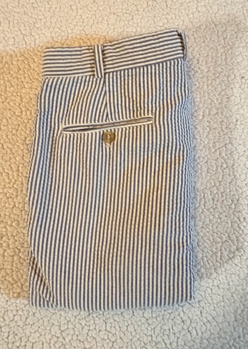 Bill’s Khakis Mens Seersucker Pants Size 40 Blue White Stripe Classic Fit MiUSA