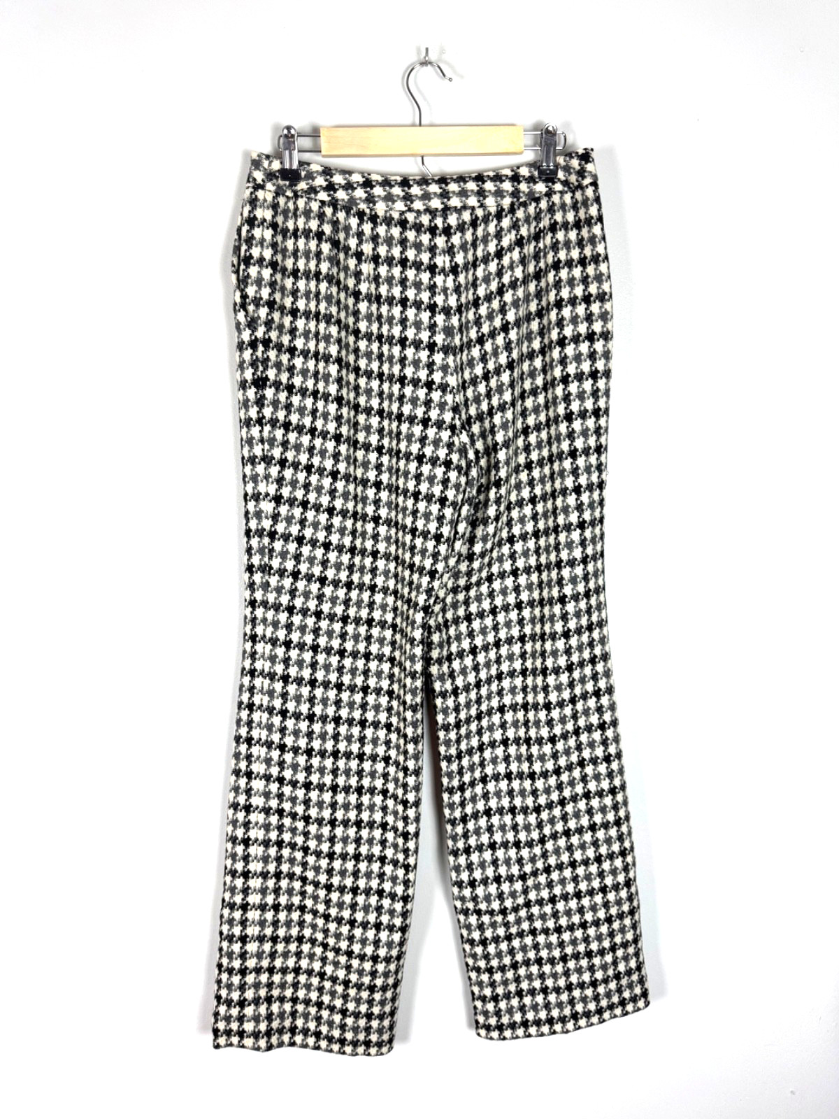 Vintage Talbots Houndstooth Patterned Wool Lined … - image 2