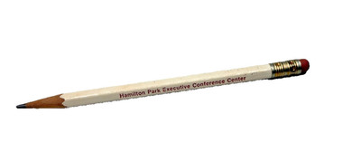 Hamilton Park Executive Conference Center Used Pencil White Red Lettering