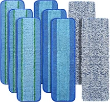 8 Pack Mop Pads Replacement for Bona Family of Mops, Washable & 3+3+2 