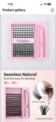 Thin Band Cluster Lashes for DIY Extensions   D Curl Volume Kit