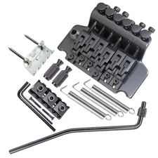 6 String Double Roll Tailpiece Saddle Tremolo Bridge System for Electric Guitar 