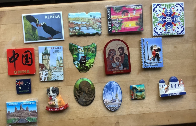 16 Different Country Magnets Bought In Each Country, Tasmania, Australia,Cambodi