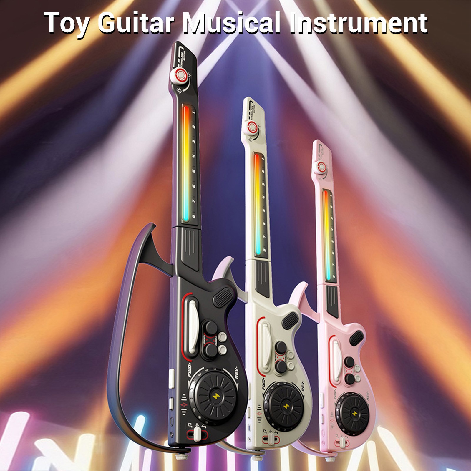 Foldable Stringless Guitar Toy For Kids Bluetooth Musical Instrument Trending