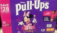 Huggies Pull Ups Training Pants for Girls Size 3T/4T 32-40 lbs 116 Count - NEW
