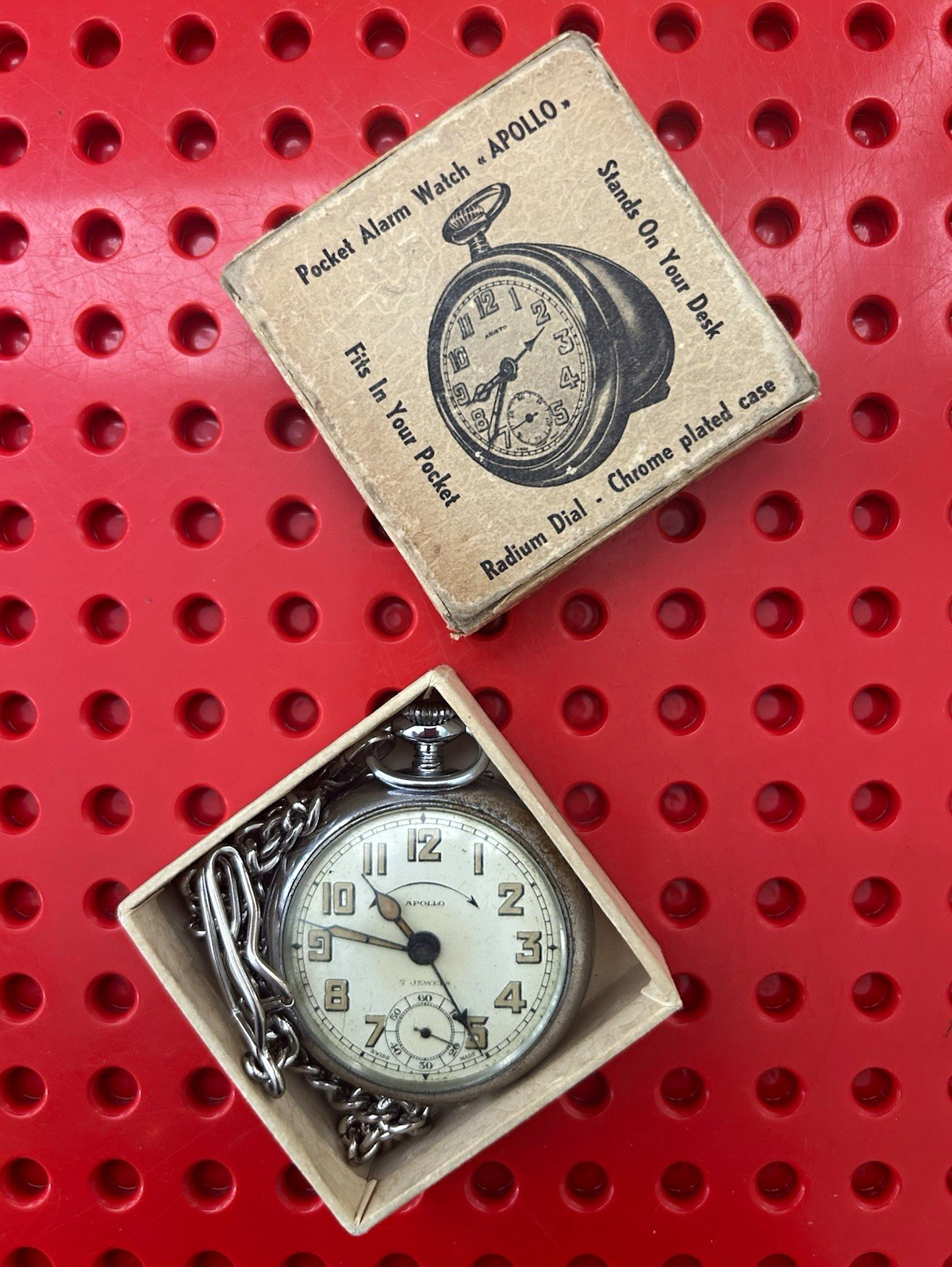 Vintage Apollo No 113 Alarm Pocket Watch