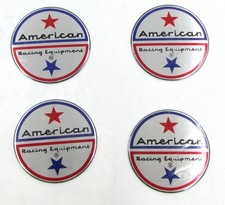 4x American Racing Equipment Vintage Wheel Center Hub Cap Stickers Emblem 1.5 4x American Racing Equipment Vintage Wheel Center Hub Cap Stickers Emblem 1.5