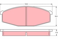 Bremsbelagsatz FÜR Nissan Patrol III/1 Hardtop (K160) - TRW GDB747