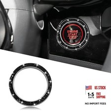 Car Bling Crystal Rhinestone Engine Start Decoration Ring, Sparkling 1PCS Black