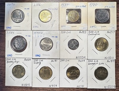 VATICAN CITY Lot Of 16 Coins In 2x2s, All UNC/BU, All Different!