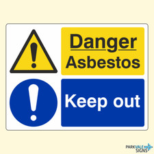 Danger Asbestos / Keep Out Safety Sign