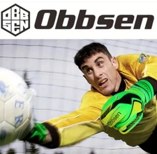 OBBSEN GOALIE GLOVES BRIGHT GREEN SIZE 8