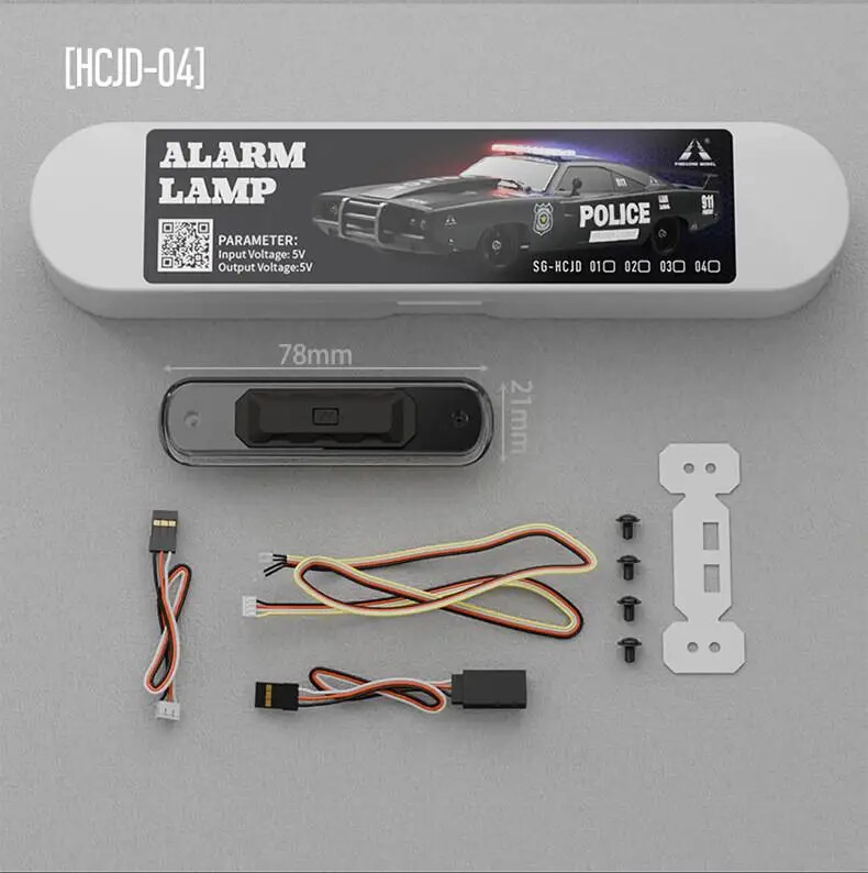 Roof Lamp 7 Colors And 12 Modes Led Light Bar For 1/10 Rc Cr