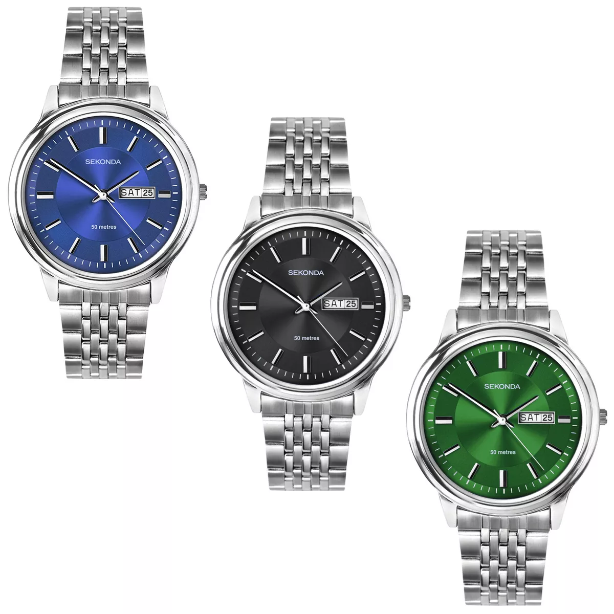 Sekonda men's clearance stainless steel watch