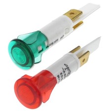 PARRY 1872 ROT UND GR&Uuml;N NEON BLINKLEUCHTE LAMPE 230 Volt F&Uuml;R 10mm LOCH