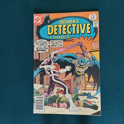 Detective Comics #468 Newsstand 1st iconic 'bullet' DC logo 1937 series ...