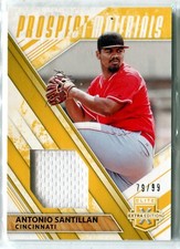 2019 Elite Extra Edition Antonio Santillan Prospect Materials JERSEY RC /99 REDS