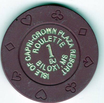 Riverboat: Isle of Capri Casino Roulette Table 1 Brown; Biloxi, Mississippi 1998