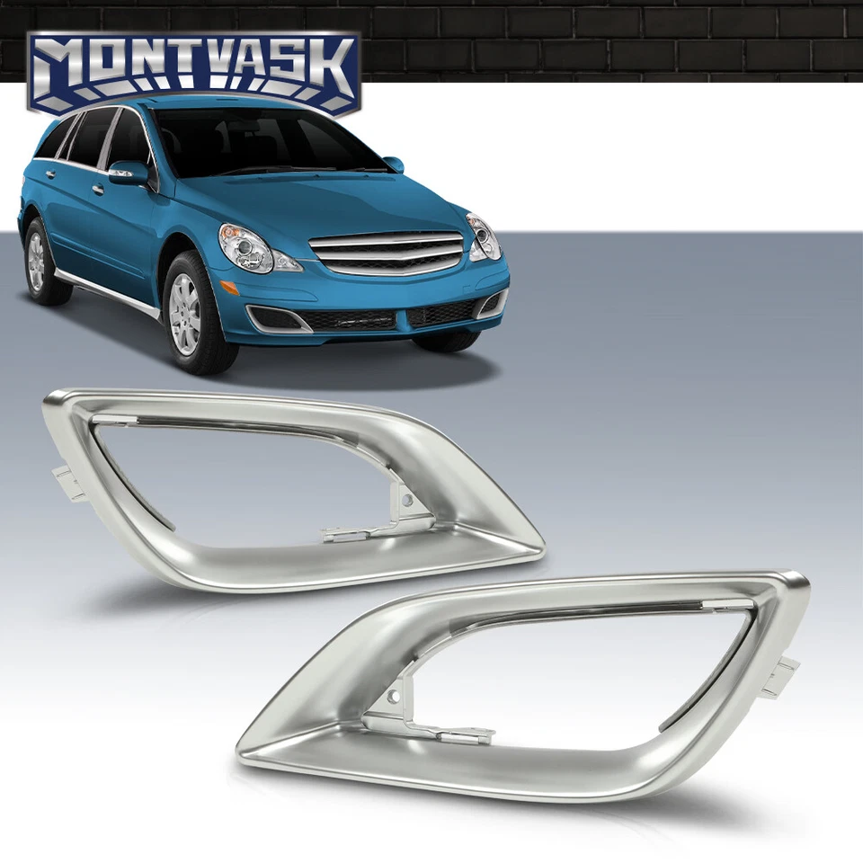 Par de molduras de luces antiniebla AMG aptas para Mercedes-Benz R350 R320 R550 R500 R63 2006-2010 Foto 2 de 4