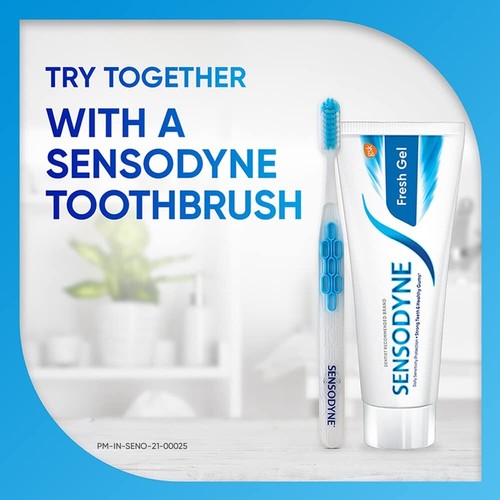 Sensodyne Toothpaste Fresh Gel for daily sensitivity protection (150 gm x 3) - Picture 5 of 8