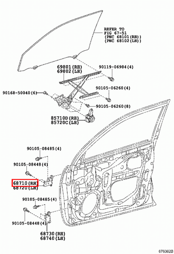 Genuine Hilux TGN36 TGN26 KUN36 KUN35 KUN26 Upper RH Right Front Door Hinge - Picture 20 of 20