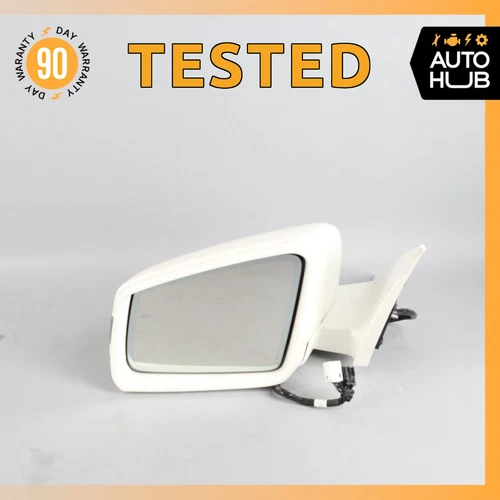 10-13 Mercedes W221 S550 S400 Side Rear View Door Mirror Left Diamond White OEM