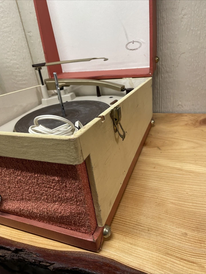 VINTAGE ALTA FIDELIDADE PHONOVOX TOCA-DISCOS PORTÁTIL MESA GIRATÓRIA - Imagem 4 de 4