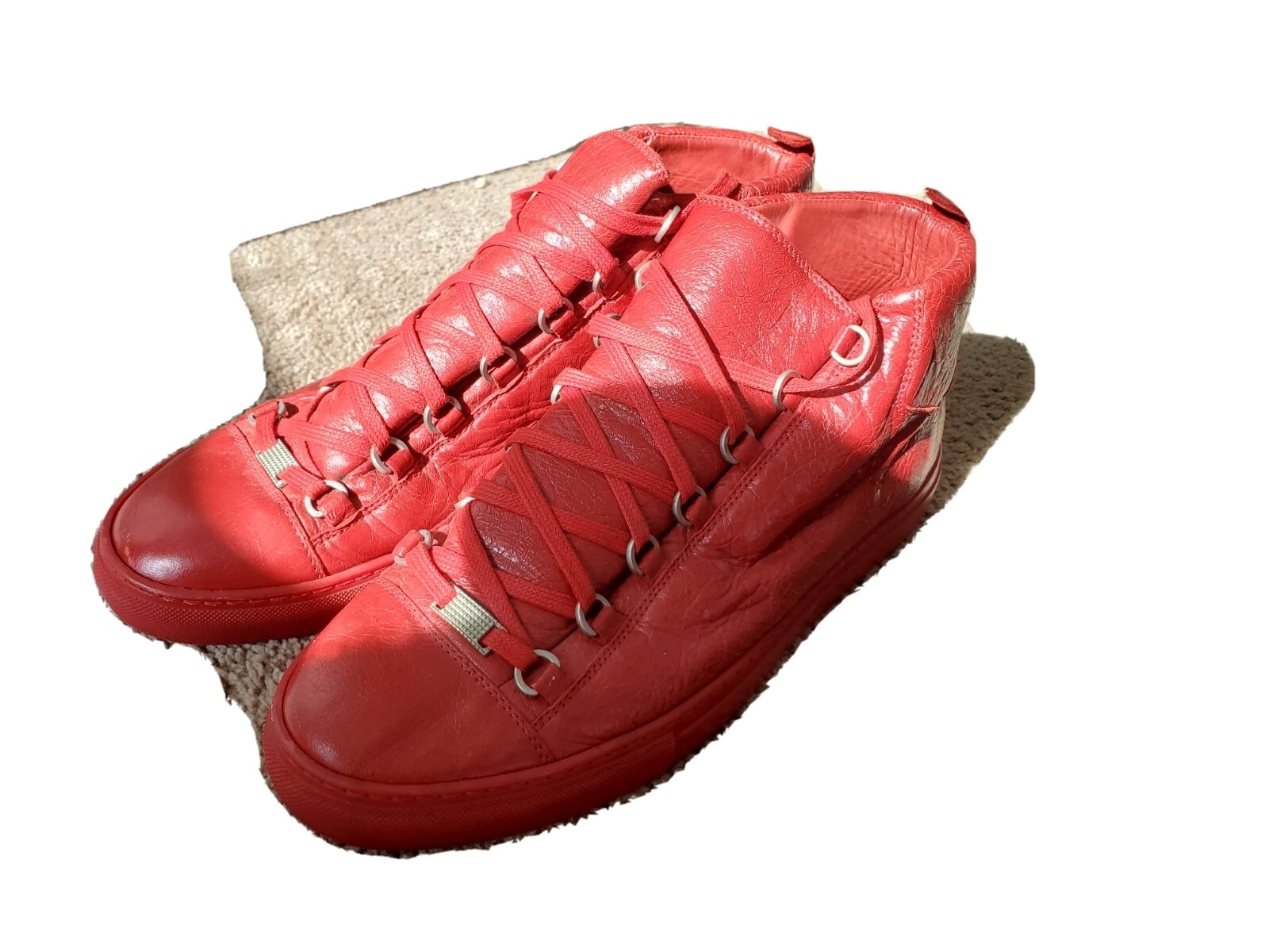 balenciaga arena high mens red