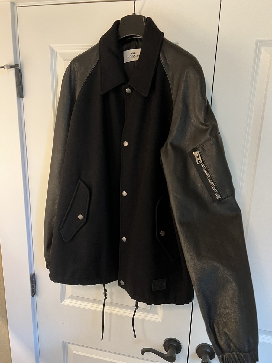 Coach Wool Leather Coach Varsity Jacket (Black) | eBay Coach Wool Leather Coach Varsity Jacket (Black) | eBay
