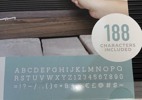 188 PIECES Wood Letter Board Changing Letters 12x12 Classroom, Restaurant, Home - Picture 2 of 5