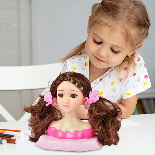 Hair Styling Doll Head Toy Kit - Kids Pretend Play Set Styling Head Kids Toy - Picture 8 of 14