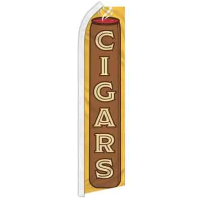 Cigars Yellow Swooper Flutter Feather Advertising Cigar Shop Banner Flag