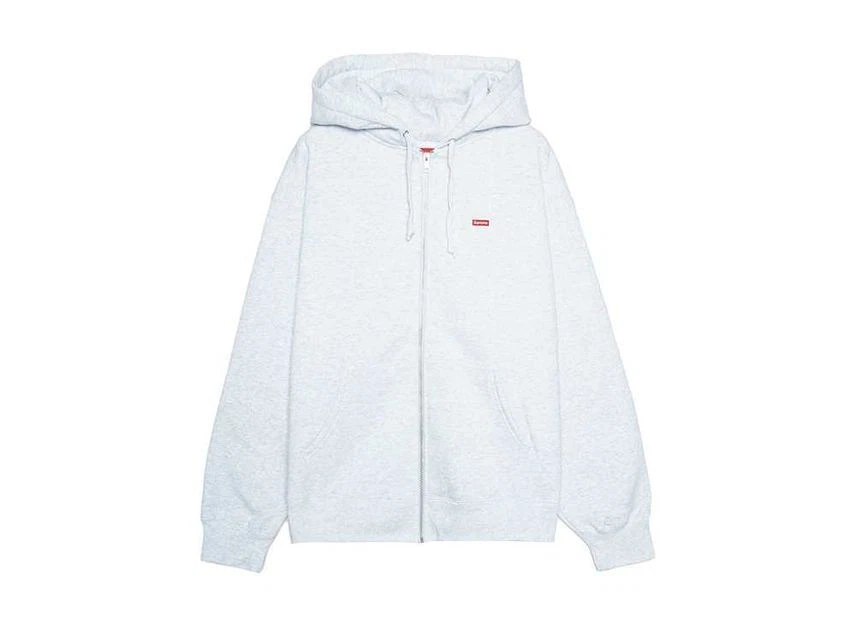 Sweat à capuche zippé Supreme petite boîte gris cendre
