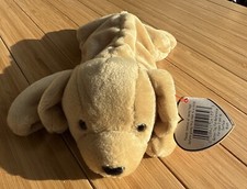 Ty Beanie Baby FETCH Golden Labrador Retriever Dog 8.5" MWMTs Stuffed Animal Toy