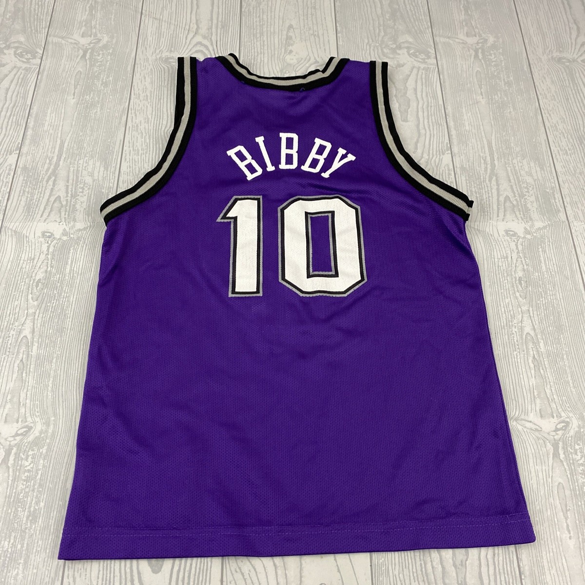 Vintage Champion Mike Bibby Sacramento Kings YOUTH Medium 10-12