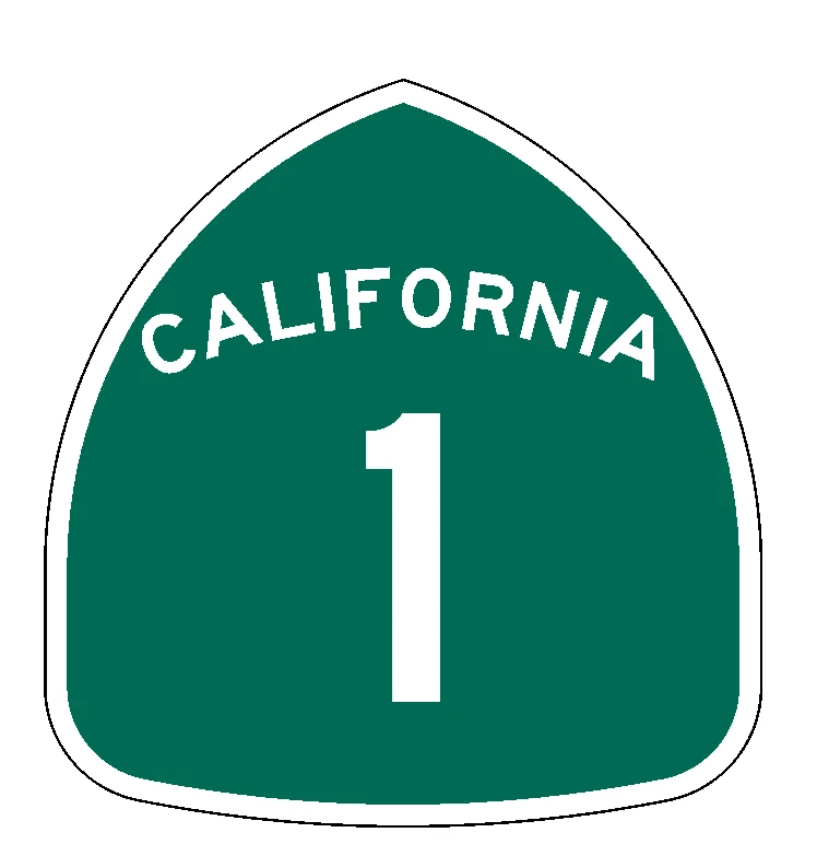 WINTER PARK PRODUCTS California State Route 1 Sticker Decal R987 Highway Sign Road Sign
