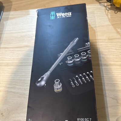 Wera 28-tlg. 1/2'' 8100 SC 7 Zyklop Push-Thru Ratsche imperial Steckschlüsselsatz, 004080