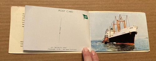 JAPAN LINE, LTD. ~ OCEAN LINERS ~ BROCHURE with 3 DETACHABLE POSTCARDS c. 1950s - Picture 3 of 6