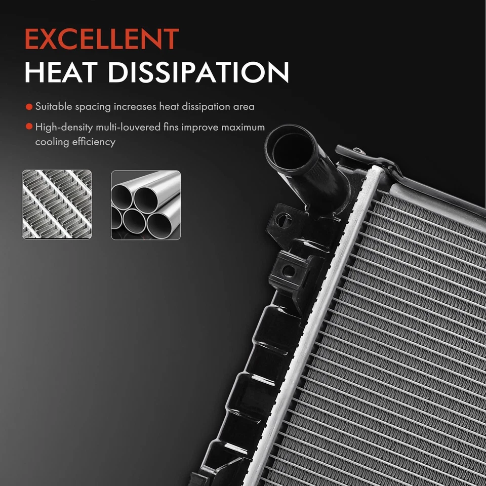 Radiador para Chrysler Town & Country Dodge Grand Caravan 2005 2006 2007 V6 3,3 L Foto 4 de 4