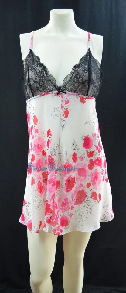 Vestido de noite Linea Donatella floral renda Teddi sexy íntimo tamanho G NOVO - Imagem 3 de 4