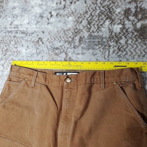 Carhartt Distressed Double Knee Work 40x32 Pants Loose Fit BO1 BRN MADE IN USA - Picture 9 of 12