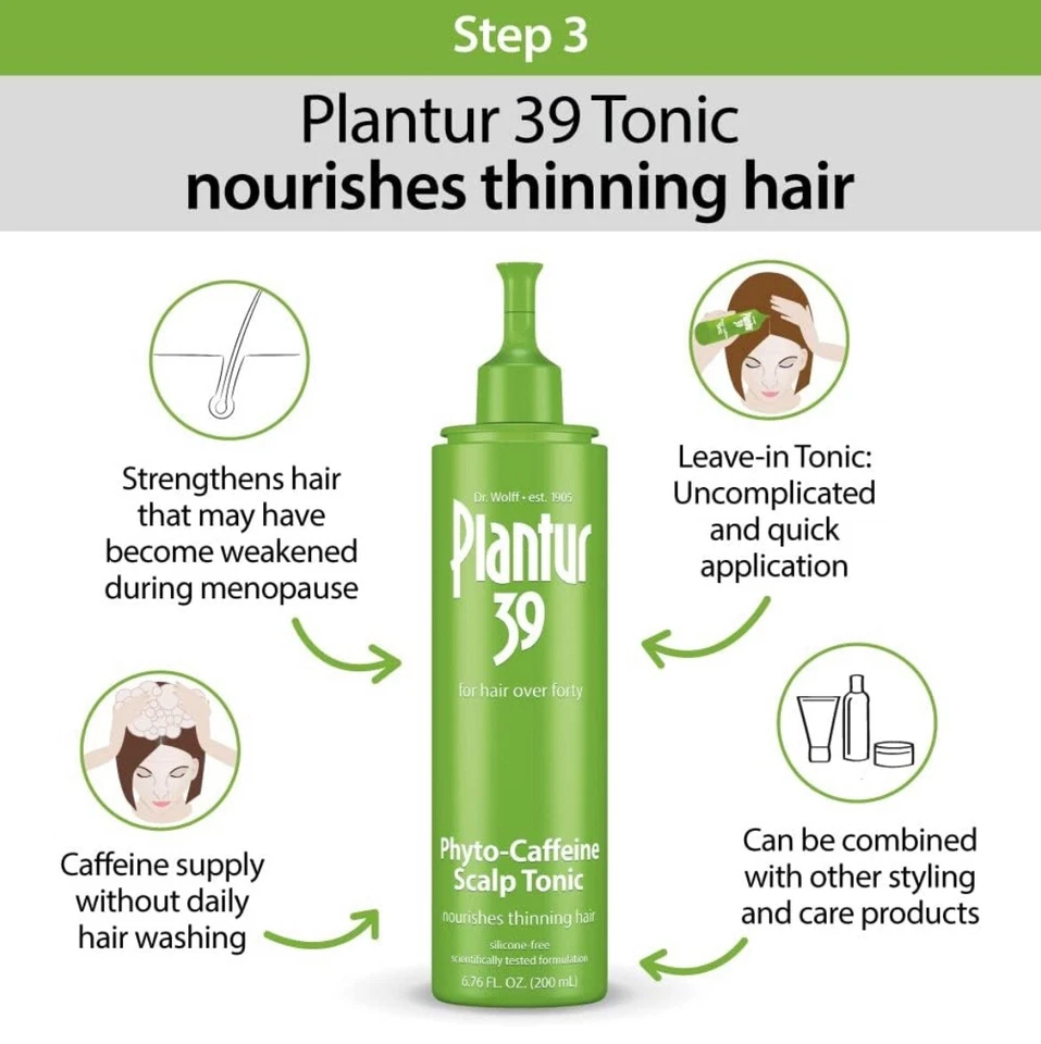 Plantur 39 Phyto-Caffeine Women’s 3 Step For Fine Hair Thinning Natural Hair 3pc - Image 4 of 4