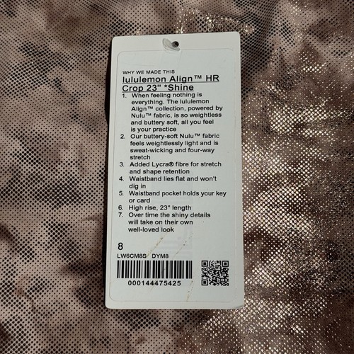 Leggings Lululemon Align HR - Crop 23" Shine High Rise Style LW6CM8S Diamond Dye - Foto 13 di 20