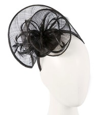 Black sinamay  feathers racing fascinator by Max Alexander 100 AU Seller