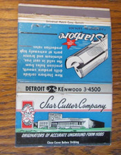 ROYAL FLASH MATCHBOOK COVER: STAR CUTTER CO. FARMINGTON, MICHIGAN MATCHCOVER B19