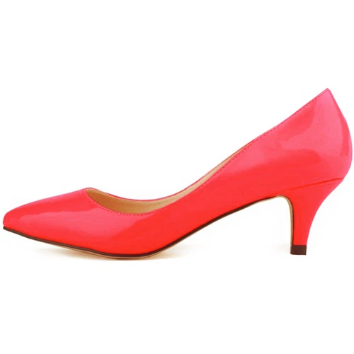Scarpe da ufficio chic da donna tacco medio basso tacco slip on décolleté scarpe da lavoro taglia - Foto 42 di 49