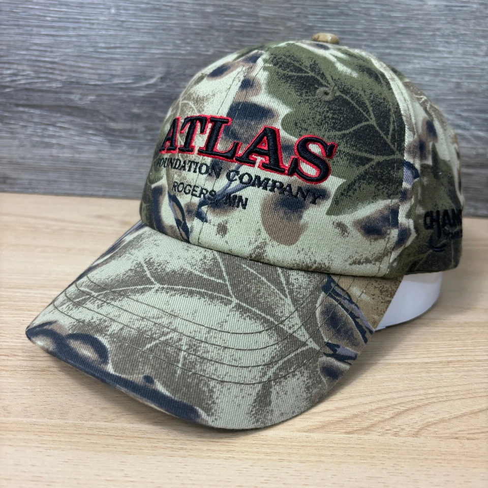 Atlas Founation Company Hat Cap Strap Back Brown Camo Camouflage Hunting - Image 4 of 4
