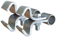 2 (1 pair) x Galvanised Heavy Duty RSJ Gate Hangers Top and Bottom girder