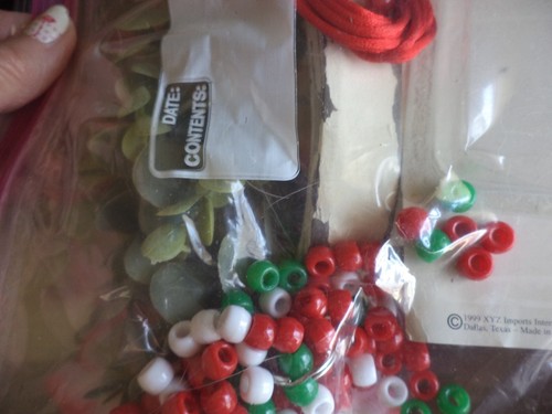 Vintage Christmas Pony stocking Bead Kit Stocking - Picture 3 of 4