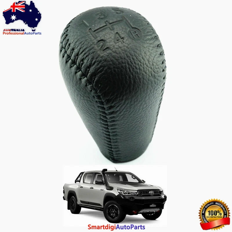 LEATHER 5 SPEED GEAR SHIFT KNOB For TOYOTA HILUX VIGO KUN26 MK6 SR5 4WD FORTUNER